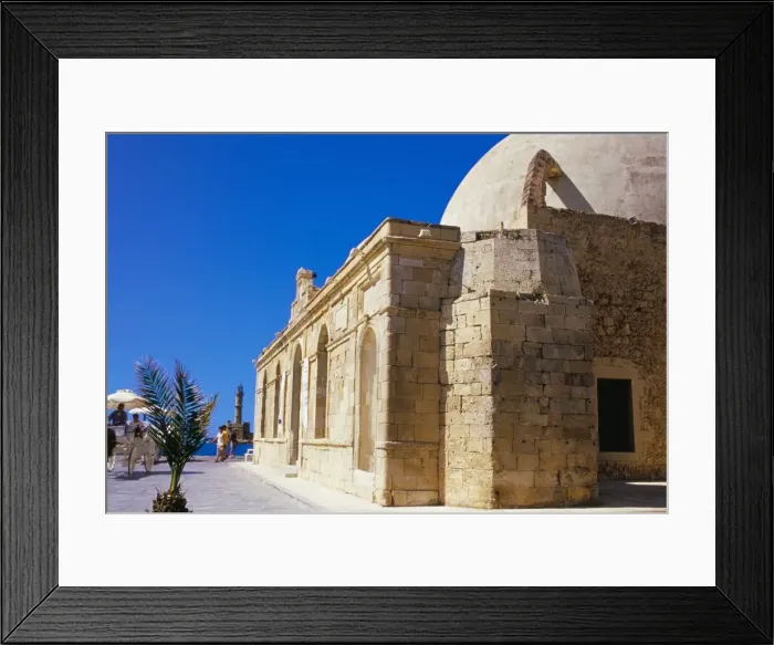 Framed Print : Turkish mosque on the Hania promenade Framed Print : Turkish mosque on the Hania promenade