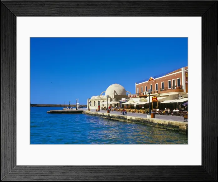 Framed Print : Hania (Chania) seafront and harbour Framed Print : Hania (Chania) seafront and harbour