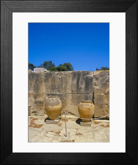 Framed Print : Minoan jars at the archaeological site Framed Print : Minoan jars at the archaeological site