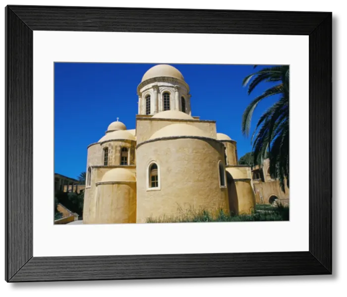 Framed Print : The 17th century Venetian built Christian monastery of Agias Triada Framed Print : The 17th century Venetian built Christian monastery of Agias Triada