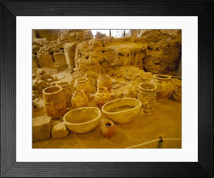 Framed Print : Ancient Minoan pottery Framed Print : Ancient Minoan pottery