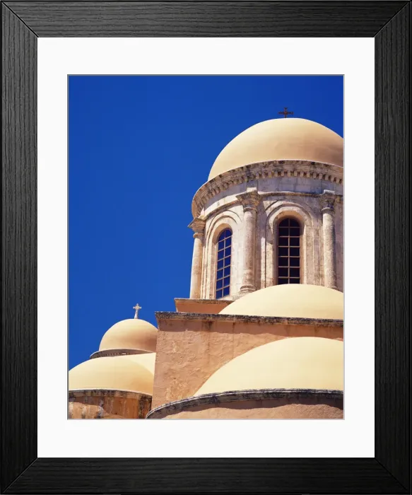 Framed Print : Mono Agias Triada monastery domes Framed Print : Mono Agias Triada monastery domes