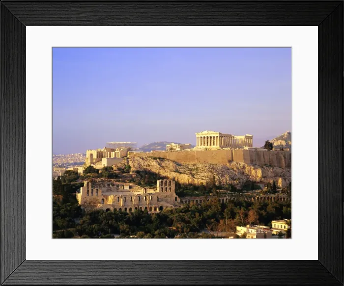Framed Print : View of the Parthenon and the Acropolis seen from Filopappos Hill Framed Print : View of the Parthenon and the Acropolis seen from Filopappos Hill