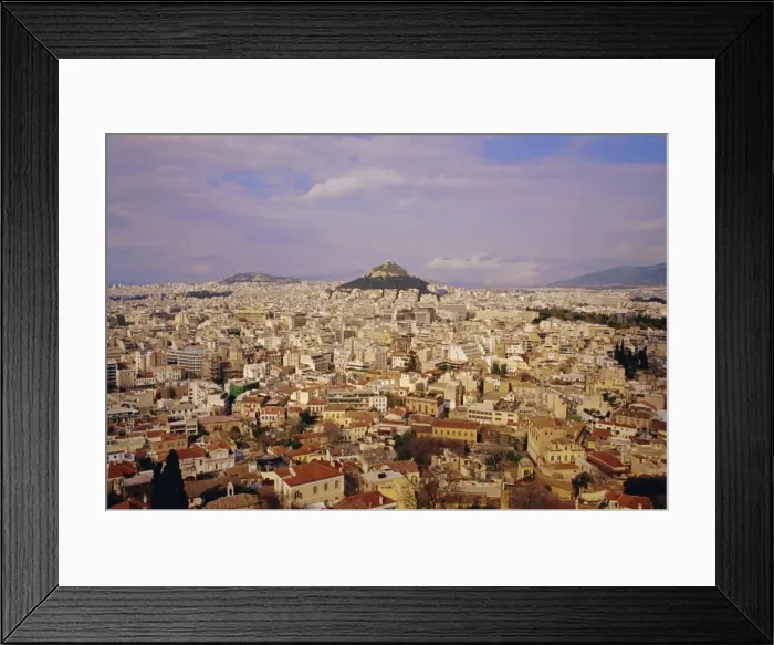 Framed Print : View of the city of Athens seen from the Acropolis Framed Print : View of the city of Athens seen from the Acropolis