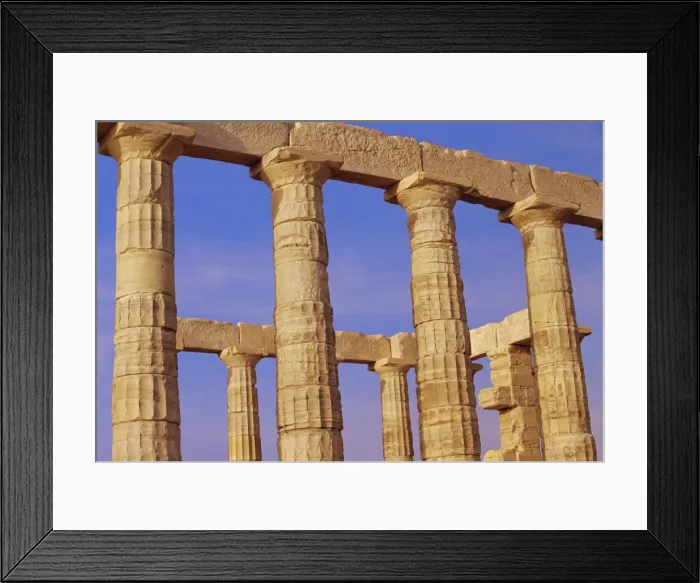 Framed Print : Doric columns of the Temple of Poseidon at Cape Sounion Framed Print : Doric columns of the Temple of Poseidon at Cape Sounion