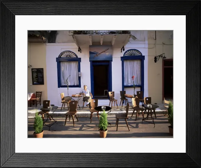 Framed Print : Cafe, Nafplion Framed Print : Cafe, Nafplion