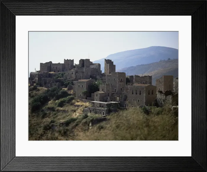 Framed Print : Village in the Mani Framed Print : Village in the Mani
