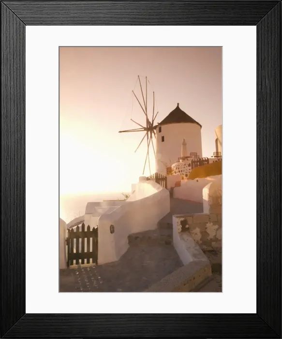 Framed Print : Windmill, Oia Framed Print : Windmill, Oia