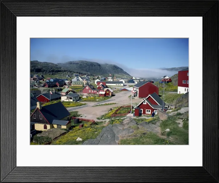Framed Print : Aerial view over Julianehab Framed Print : Aerial view over Julianehab