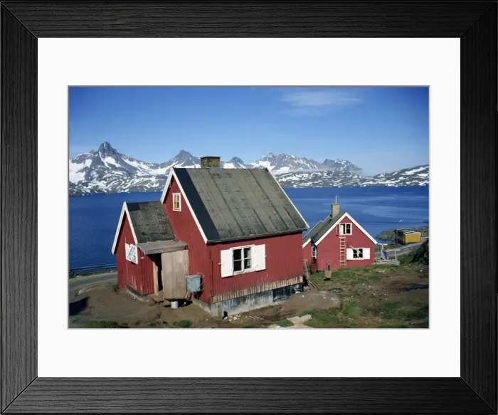 Framed Print : Wooden houses on the coast Framed Print : Wooden houses on the coast