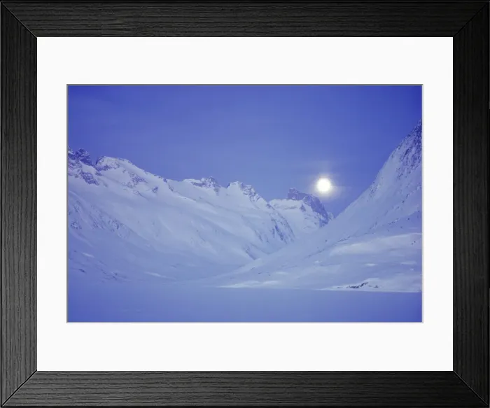 Framed Print : Moonrise at Tinitiqacaqacaq Framed Print : Moonrise at Tinitiqacaqacaq