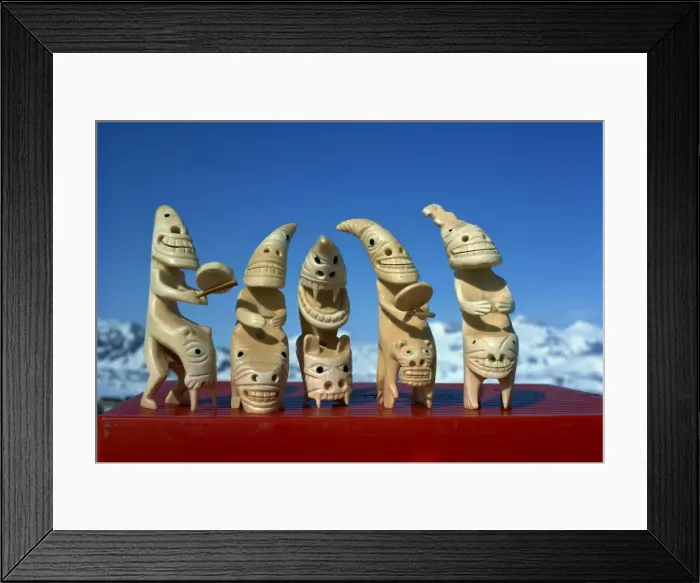 Framed Print : Tuqilaks, statues carved from whale teeth Framed Print : Tuqilaks, statues carved from whale teeth