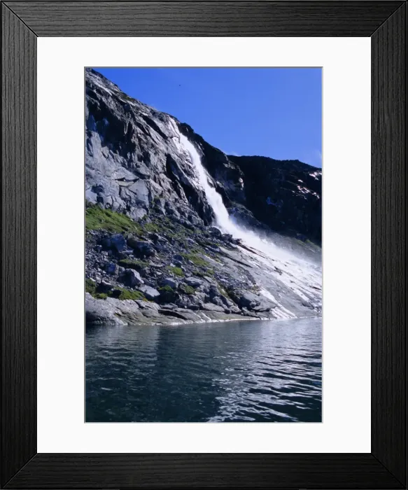 Framed Print : Waterfall near Ilulissat Framed Print : Waterfall near Ilulissat
