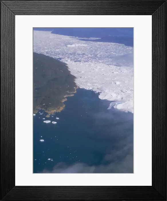 Framed Print : Aerial shot of west coast of Greenland Framed Print : Aerial shot of west coast of Greenland