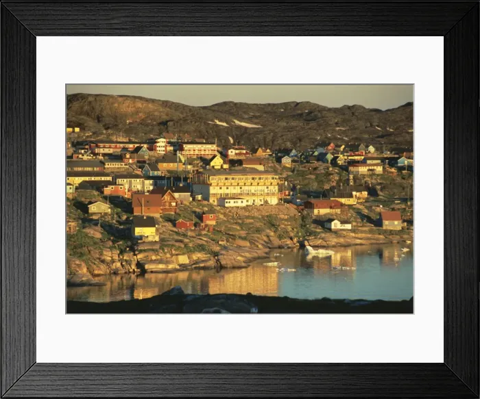 Framed Print : Town of Ilulissat at 2 Framed Print : Town of Ilulissat at 2