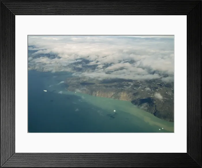 Framed Print : Aerial view of the west coast of Greenland Framed Print : Aerial view of the west coast of Greenland