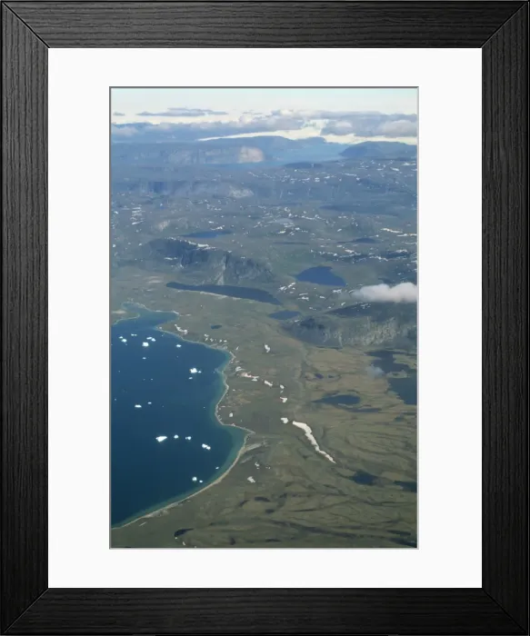 Framed Print : Aerial view of west coast of Greenland Framed Print : Aerial view of west coast of Greenland