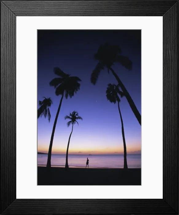 Framed Print : Grand Anse beach at sunset Framed Print : Grand Anse beach at sunset