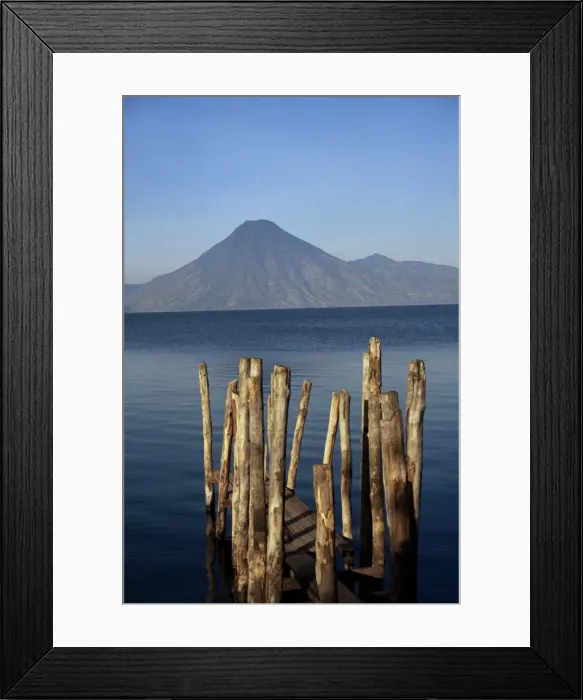 Framed Print : Lake Atitlan and volcano Framed Print : Lake Atitlan and volcano