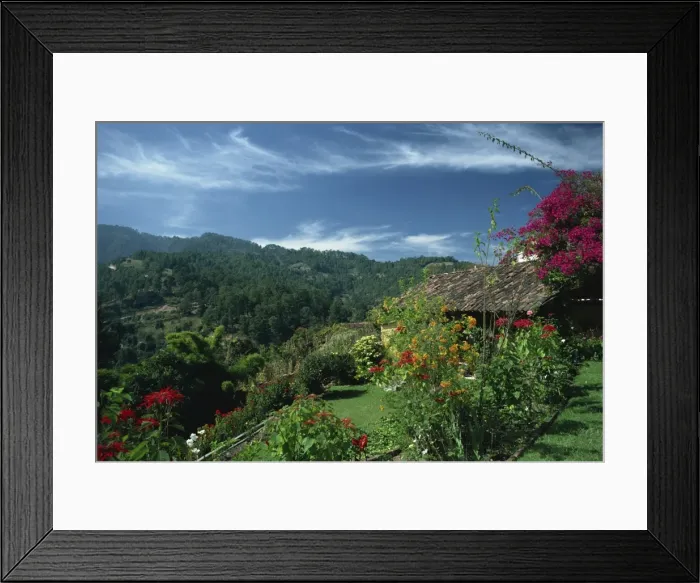 Framed Print : Landscape of hills at Chichicastenango in Guatemala Framed Print : Landscape of hills at Chichicastenango in Guatemala