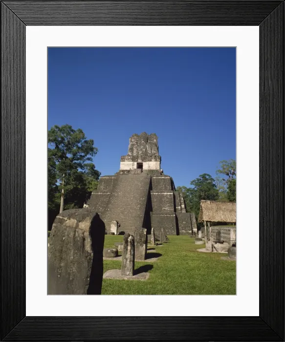 Framed Print : The grand plaza at the Mayan archaeological site of Tikal Framed Print : The grand plaza at the Mayan archaeological site of Tikal