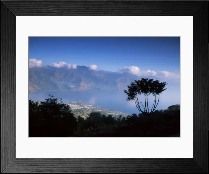 Framed Print : View from the San Pedro volcano of San Pedro and Lago Atitlan Framed Print : View from the San Pedro volcano of San Pedro and Lago Atitlan
