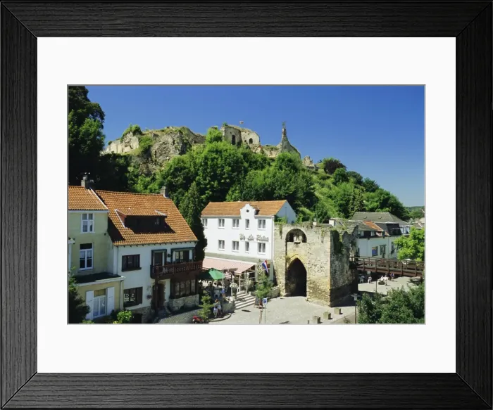 Framed Print : Castle ruins overlooking the town Framed Print : Castle ruins overlooking the town