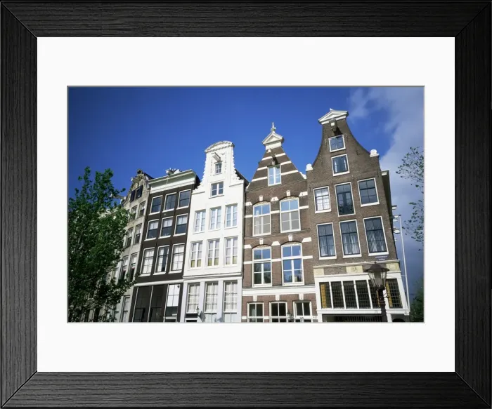 Framed Print : Canalside houses Framed Print : Canalside houses