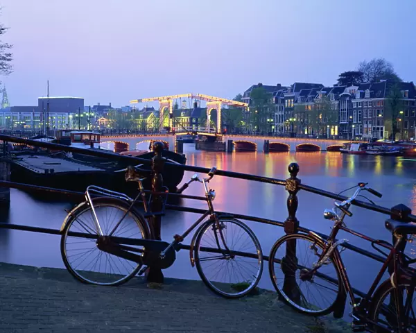Bicycles by the side of the canal