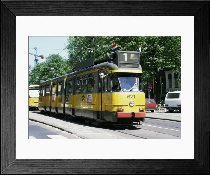 Framed Print : Trams take precedence over all traffic except cycles Framed Print : Trams take precedence over all traffic except cycles
