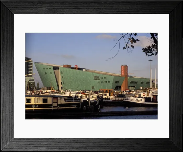 Framed Print : NEMO Museum exterior in the shape of a boat Framed Print : NEMO Museum exterior in the shape of a boat