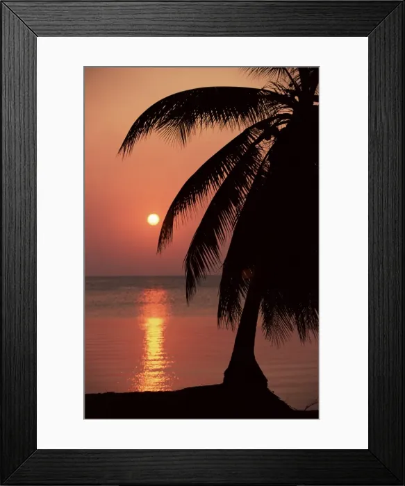 Framed Print : Sunset seen from the resort of West End on Roatan Framed Print : Sunset seen from the resort of West End on Roatan