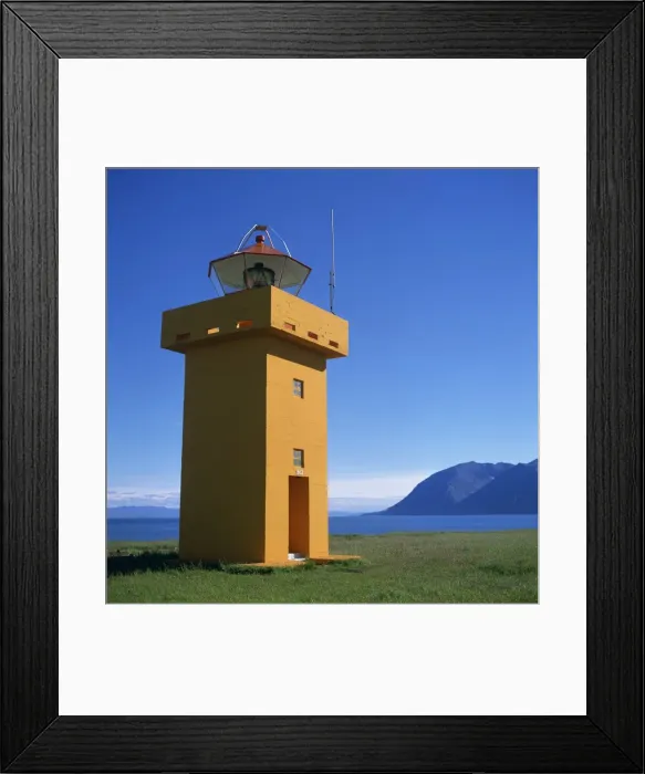 Framed Print : Lighthouse on the coast of the island of Flatey Framed Print : Lighthouse on the coast of the island of Flatey