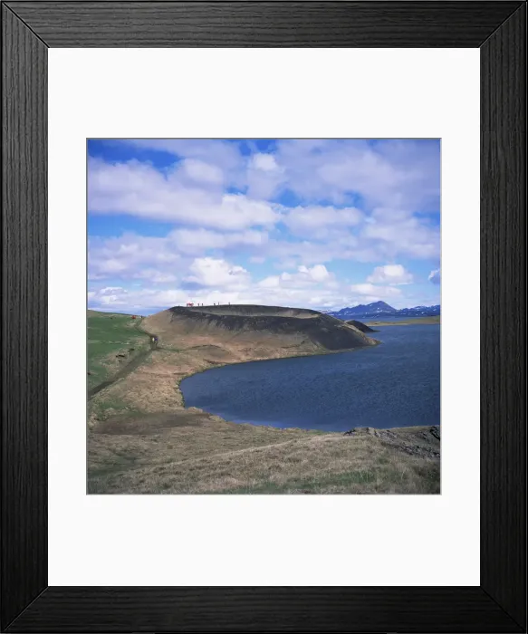 Framed Print : Volcanic pseudocraters near village of Skutustadir Framed Print : Volcanic pseudocraters near village of Skutustadir