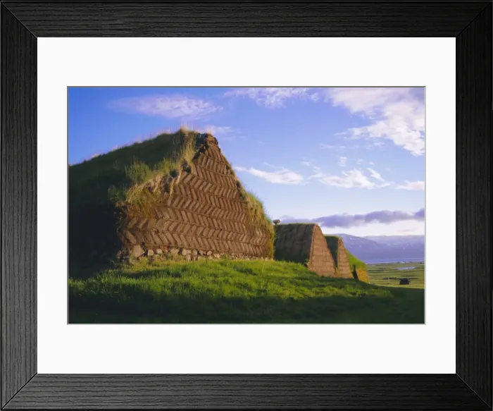 Framed Print : Turf farmhouse Framed Print : Turf farmhouse