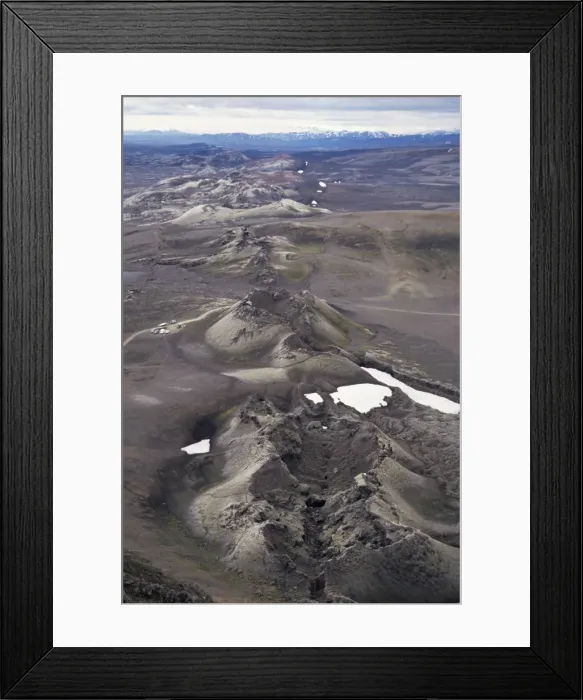 Framed Print : Fissure vent with spatter cones Framed Print : Fissure vent with spatter cones