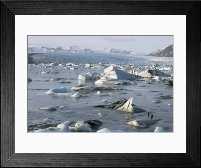 Framed Print : Icebergs frozen into lake ice in winter Framed Print : Icebergs frozen into lake ice in winter