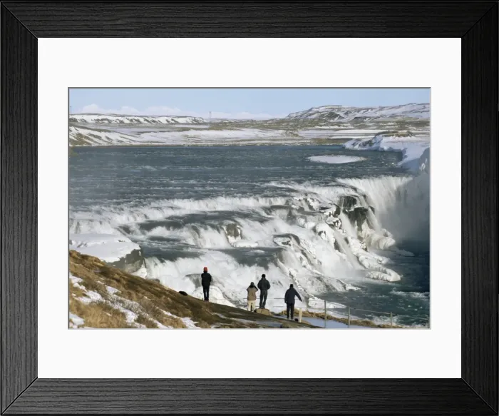 Framed Print : Gullfoss waterfall in winter Framed Print : Gullfoss waterfall in winter