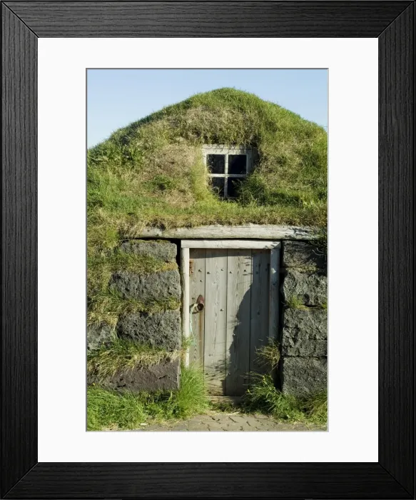 Framed Print : Traditional turf house Framed Print : Traditional turf house