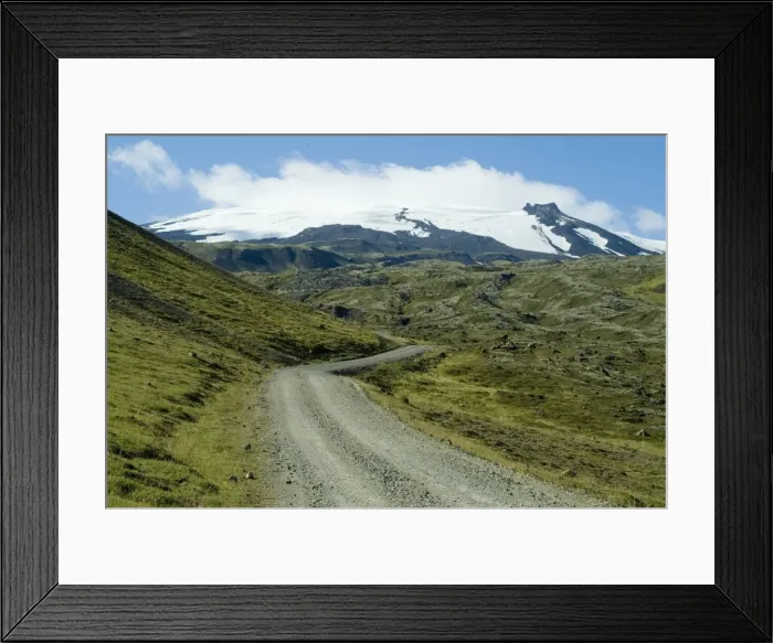 Framed Print : Road to Snaefellsness Mountain Framed Print : Road to Snaefellsness Mountain