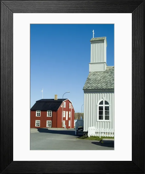 Framed Print : Town view, Stykkisholmur Framed Print : Town view, Stykkisholmur