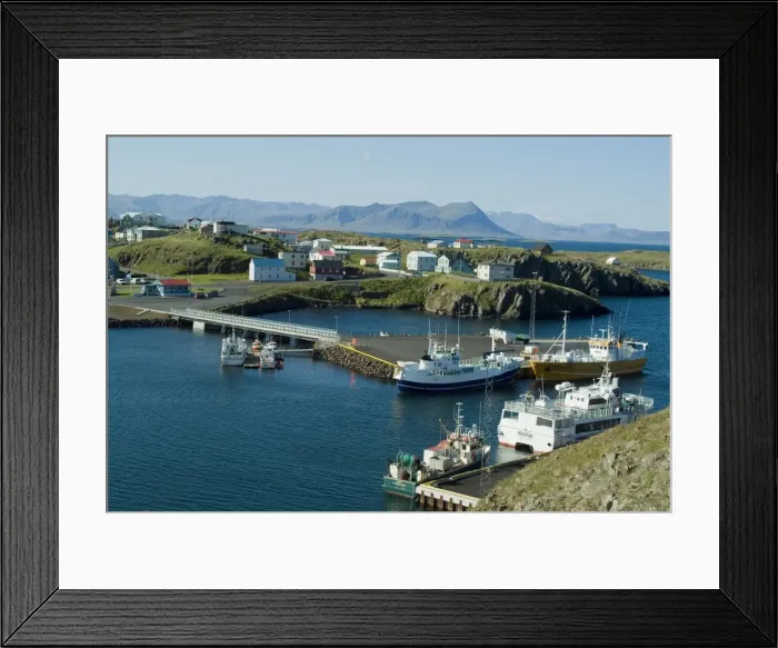 Framed Print : Harbour, Stykkisholmur Framed Print : Harbour, Stykkisholmur