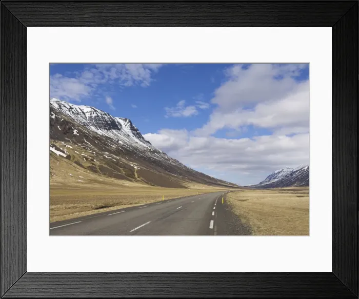 Framed Print : Empty Icelandic road route 1