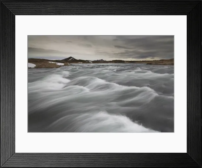 Framed Print : Laxa river flowing from Lake Myvatn Framed Print : Laxa river flowing from Lake Myvatn