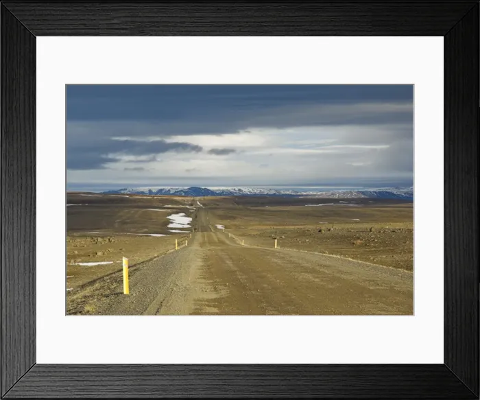 Framed Print : Gravel road route 87 from Husavik to Lake Myvatn Framed Print : Gravel road route 87 from Husavik to Lake Myvatn