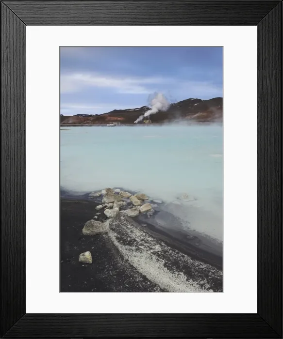 Framed Print : Bjarnaflag geothermal power station and diatomite factory Framed Print : Bjarnaflag geothermal power station and diatomite factory