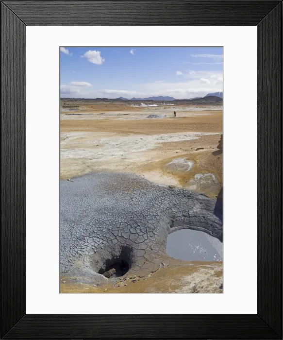 Framed Print : Hot pools and boiling mud at Namaskard thermal area Framed Print : Hot pools and boiling mud at Namaskard thermal area