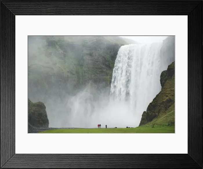 Framed Print : Tourists at Skogafoss waterfall Framed Print : Tourists at Skogafoss waterfall