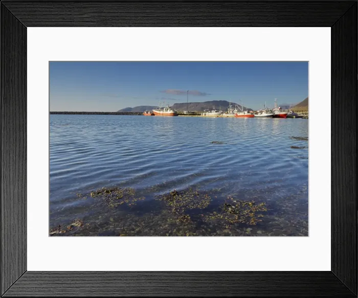 Framed Print : Trawlers in Grundarfjordur harbour Framed Print : Trawlers in Grundarfjordur harbour