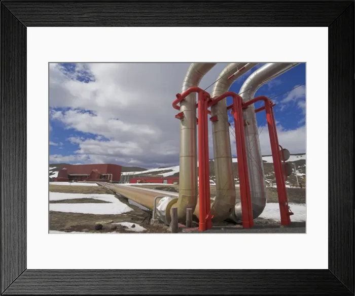 Framed Print : Krafla geothermal power station Framed Print : Krafla geothermal power station